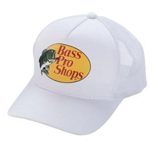 Bass Pro Shops® Embroidered Logo Mesh Cap White